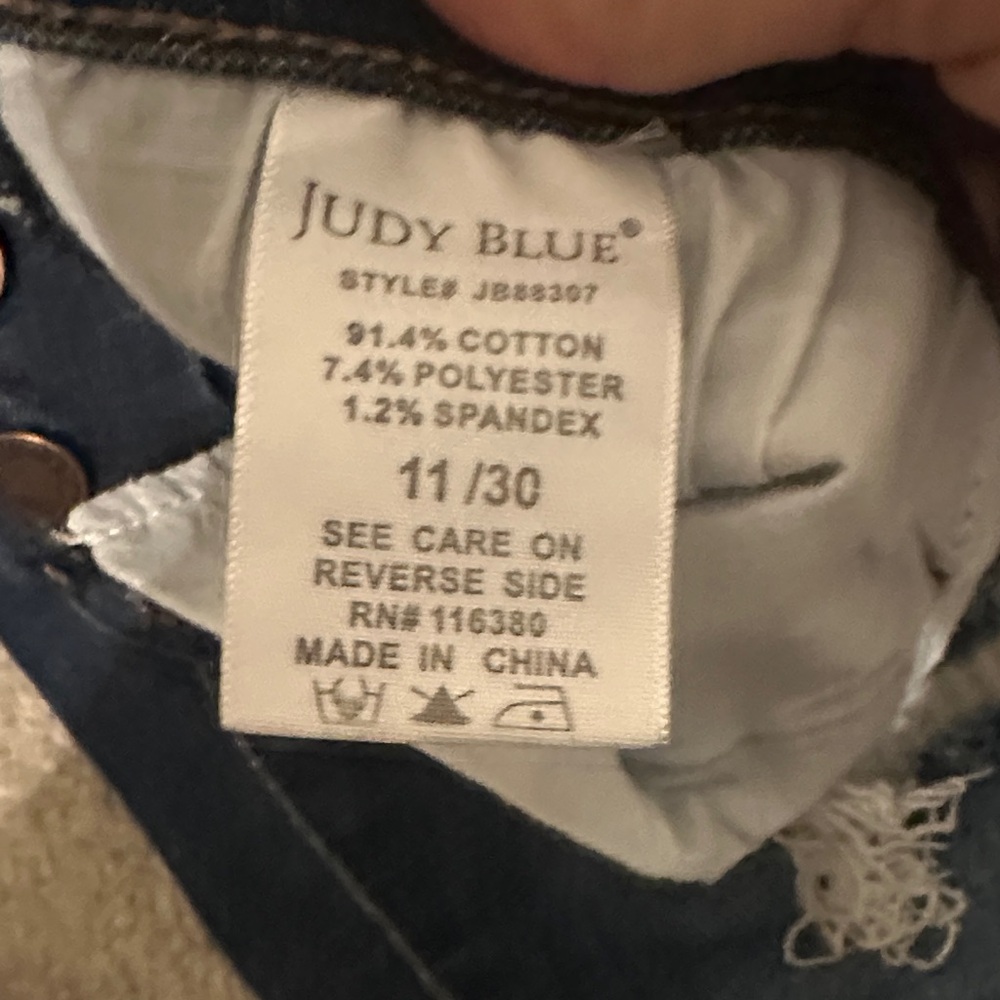 Judy Blue Dark Wash Distressed Skinny Jeans - Picture 2 of 7